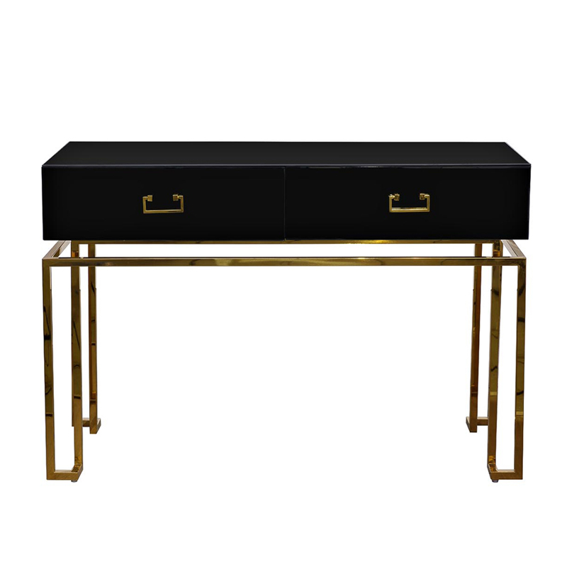Консоль Magnum Console Black Черный Глянцевое золото Консоль Magnum Console Black Черный Глянцевое золото в Челябинске | Loft Concept