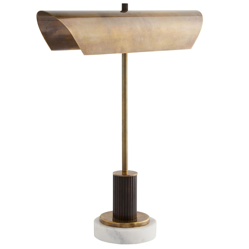 Дизайнерская настольная лампа LANSING LAMP Черный Золотой Белый Дизайнерская настольная лампа LANSING LAMP Черный Золотой Белый в Челябинске | Loft Concept