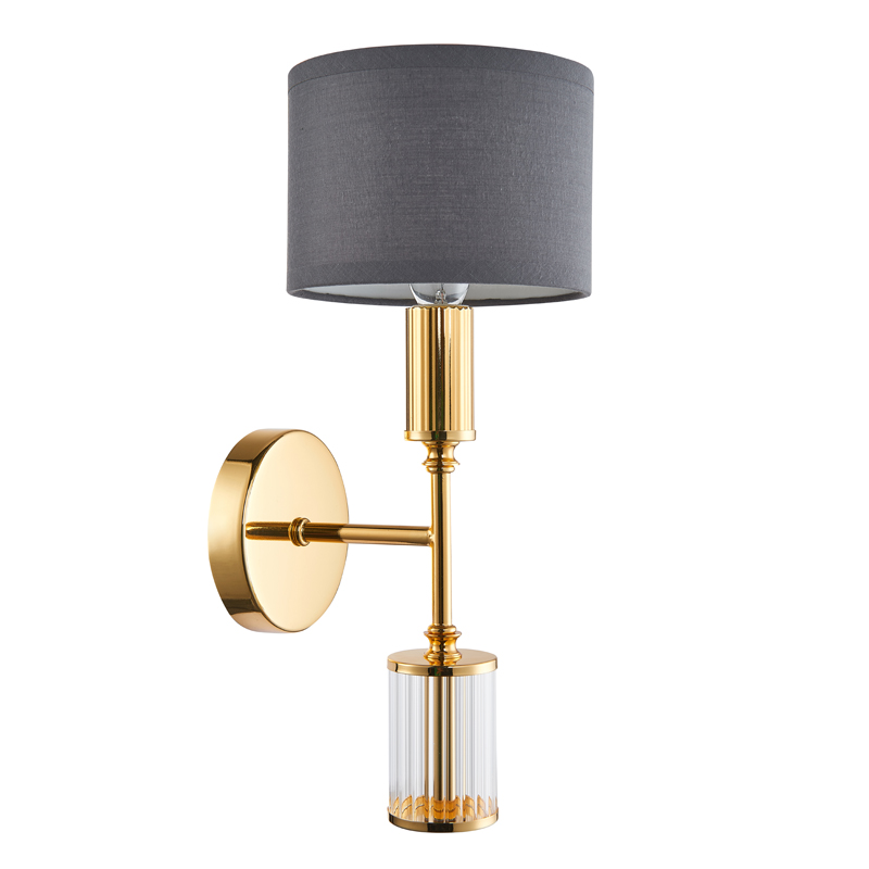 Бра Laurent Sconce grey Глянцевое золото Серый Прозрачный Бра Laurent Sconce grey Глянцевое золото Серый Прозрачный в Челябинске | Loft Concept