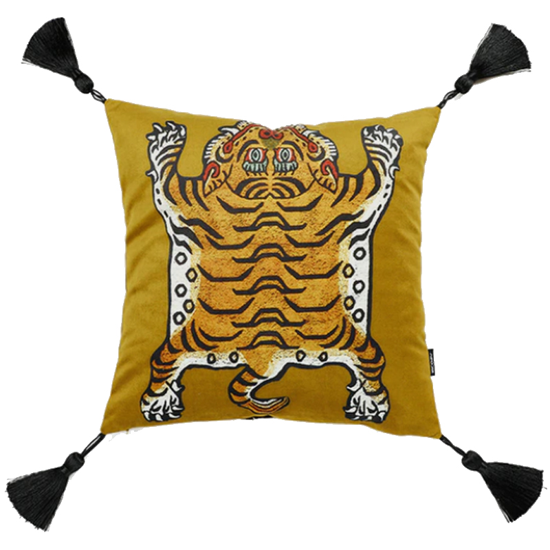 Бежевая Подушка Тибетский Тигр TIBETAN TIGER Бежевый Бежевая Подушка Тибетский Тигр TIBETAN TIGER Бежевый в Челябинске | Loft Concept