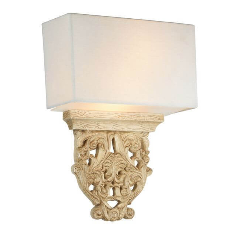 Бра Agueta Light Sconce Белый Бежевый Бра Agueta Light Sconce Белый Бежевый в Челябинске | Loft Concept
