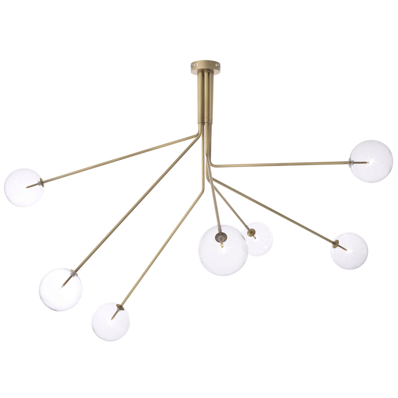 Люстра Eichholtz Chandelier Topaz Brass Латунь Прозрачный Люстра Eichholtz Chandelier Topaz Brass Латунь Прозрачный в Челябинске | Loft Concept