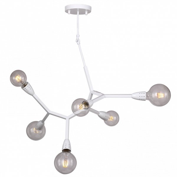 Люстра Polygon Chandelier 6 White Белый Люстра Polygon Chandelier 6 White Белый в Челябинске | Loft Concept
