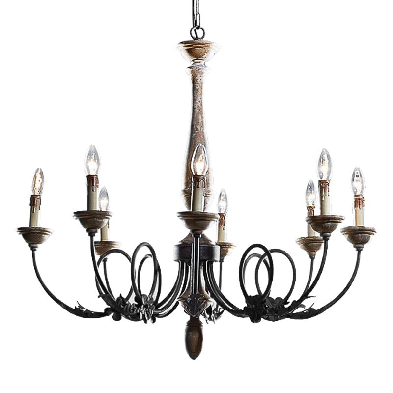 Люстра Gaudin Chandeliers Винтажный черный Бежево-серый Люстра Gaudin Chandeliers Винтажный черный Бежево-серый в Челябинске | Loft Concept