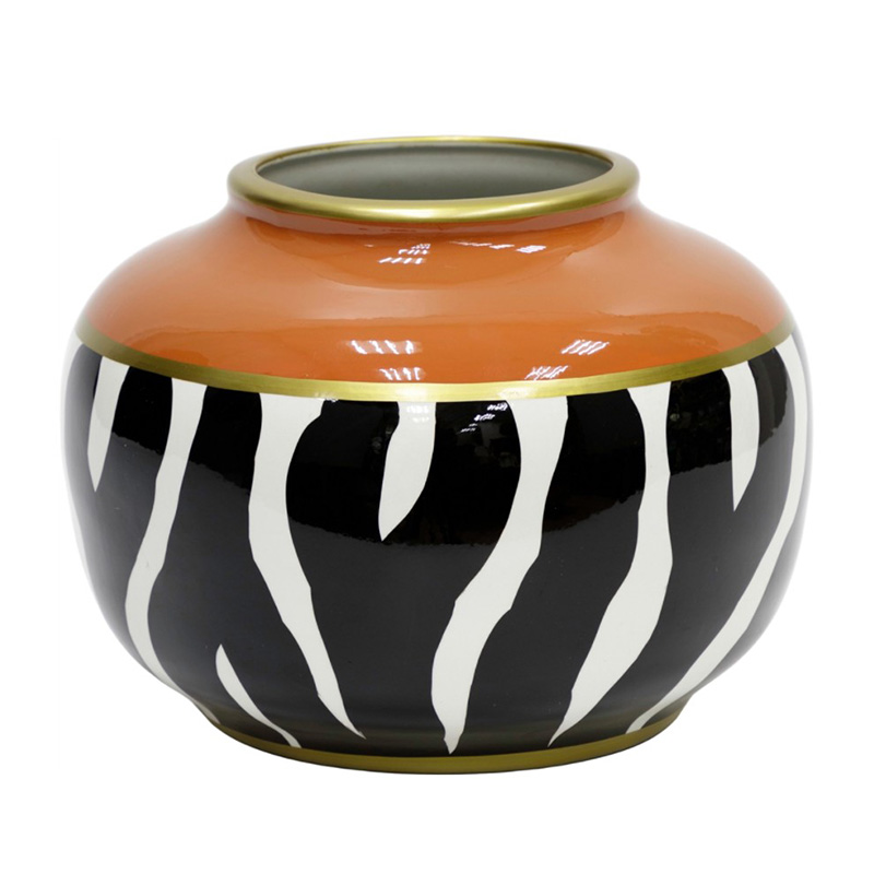 Ваза Beata Vase Белый Черный Золотой Оранжевый Ваза Beata Vase Белый Черный Золотой Оранжевый в Челябинске | Loft Concept