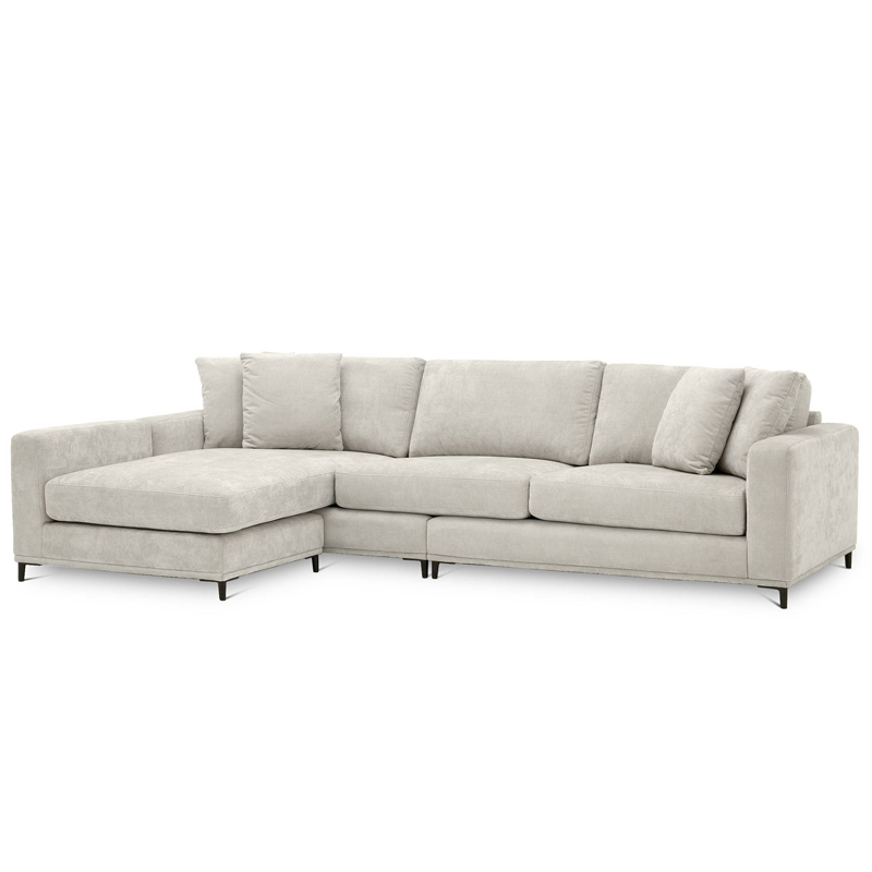 Диван Eichholtz Sofa Feraud Lounge sand Песочный Черный Диван Eichholtz Sofa Feraud Lounge sand Песочный Черный в Челябинске | Loft Concept