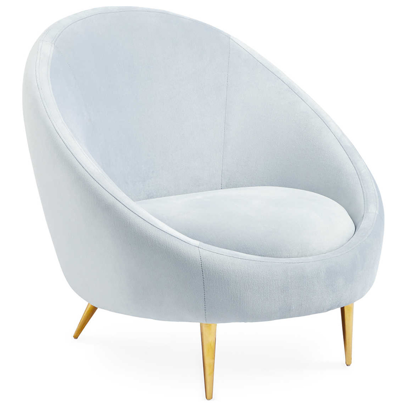 Кресло Jonathan Adler Ether Bergamo Ice Accent Chair Голубой пастельный Золотой Кресло Jonathan Adler Ether Bergamo Ice Accent Chair Голубой пастельный Золотой в Челябинске | Loft Concept
