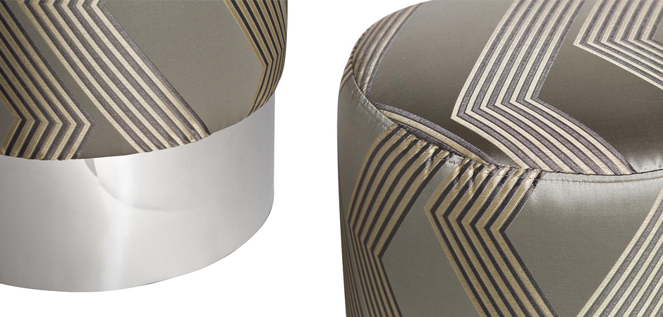 Пуф Silver Chevron Puff Пуф Silver Chevron Puff - Loft-Concept в Челябинске