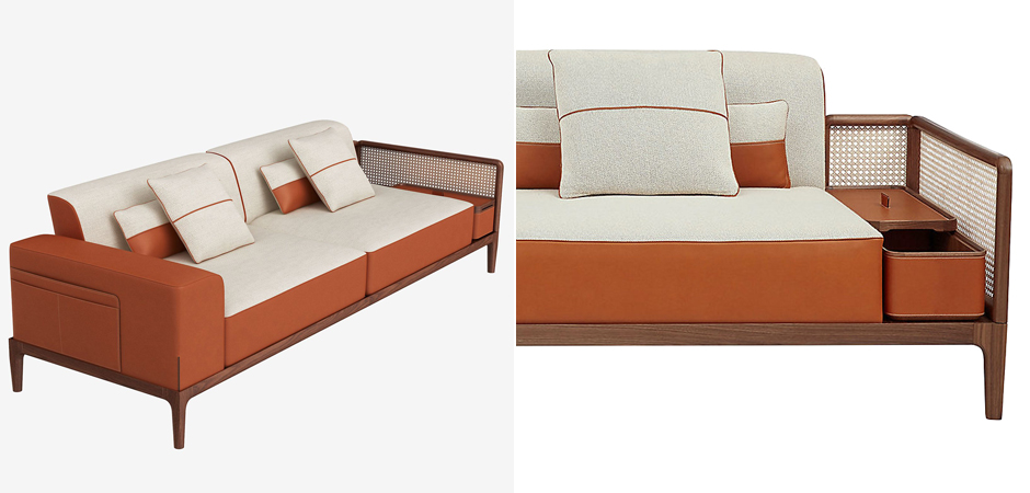 Диван Rattan Armrest Sofa Terracotta Диван Rattan Armrest Sofa Terracotta - Loft-Concept в Челябинске