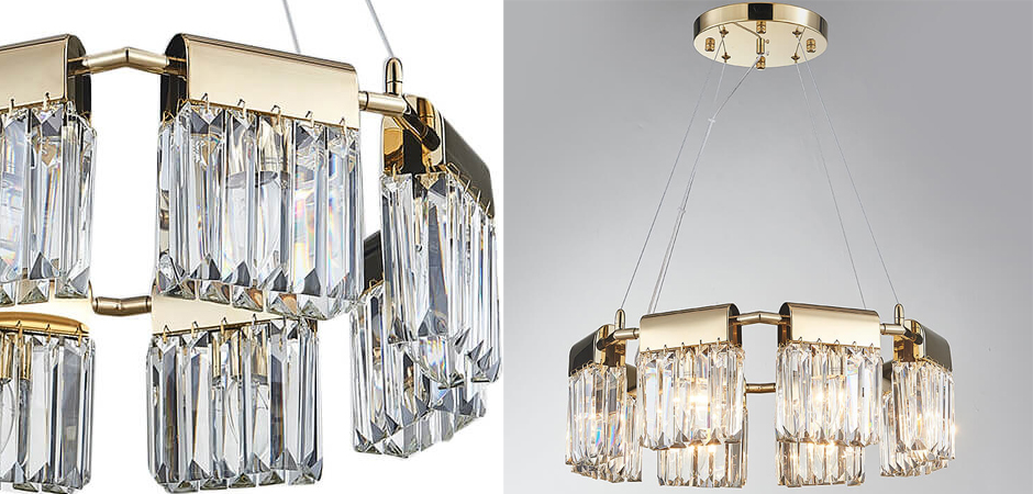 Люстра Crystal Pendants gold 8 Люстра Crystal Pendants gold 8 - Loft-Concept в Челябинске
