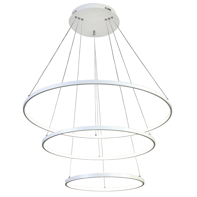 Люстра Ring Horizontal Trio white 80+60+40 Белый Люстра Ring Horizontal Trio white 80+60+40 Белый в Челябинске | Loft Concept