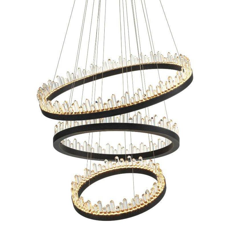 Люстра Eichholtz Chandelier Randall Темная бронза Прозрачный (Transparent) Люстра Eichholtz Chandelier Randall Темная бронза Прозрачный (Transparent) в Челябинске | Loft Concept