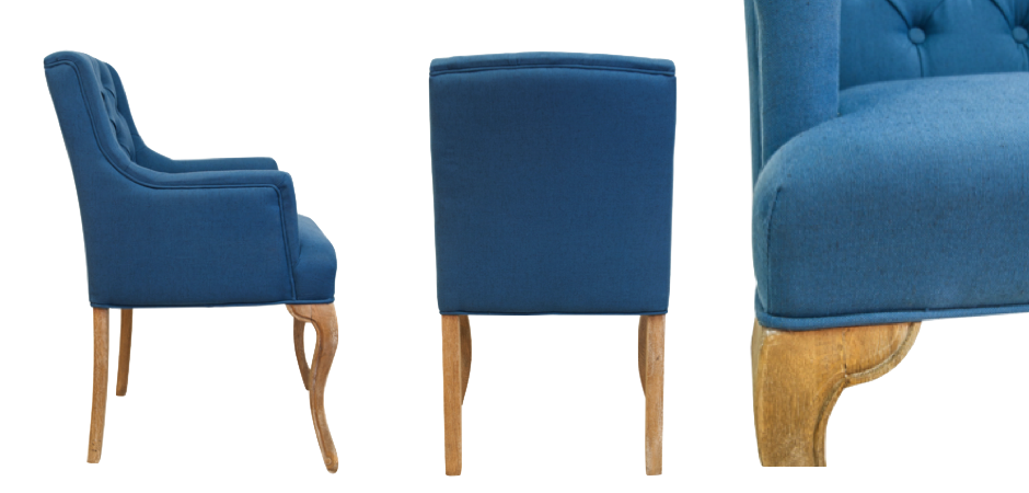 Стул French chairs Provence Amelia Blue ArmChair Стул French chairs Provence Amelia Blue ArmChair - Loft-Concept в Челябинске