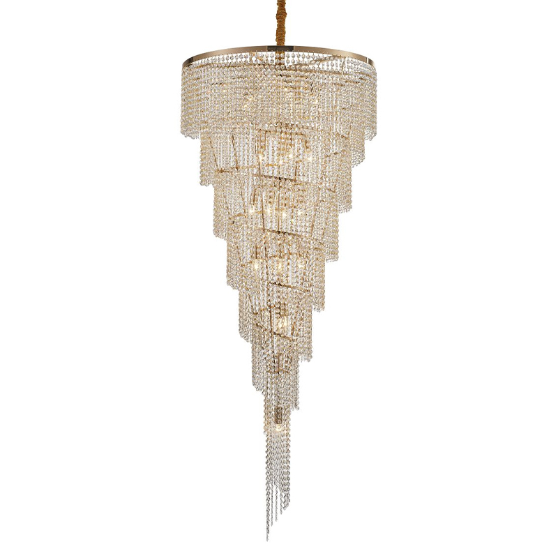 Хрустальная люстра Crystal Art Bronze D70 см Бронзовый Прозрачный в Челябинске | Loft Concept 