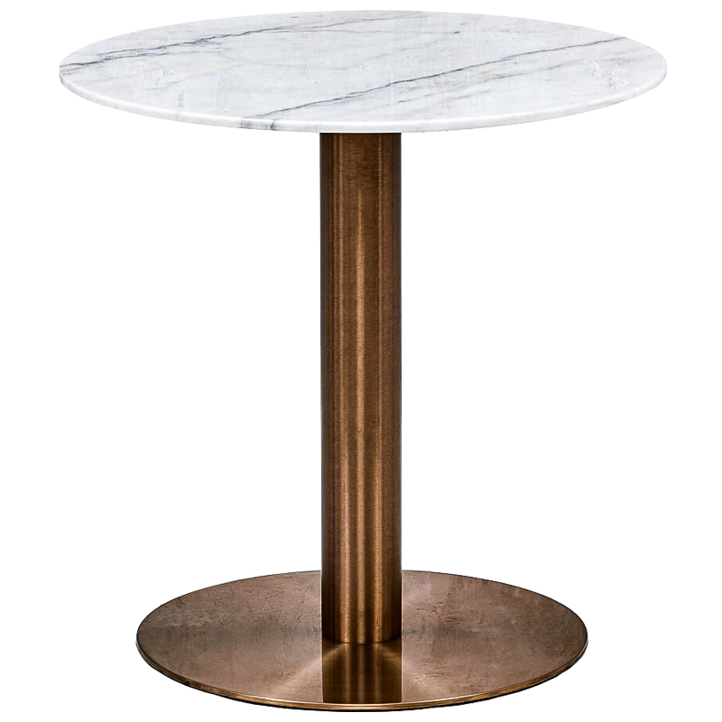 Обеденный стол Modesto Dinner Table Copper Белый Медь Обеденный стол Modesto Dinner Table Copper Белый Медь в Челябинске | Loft Concept
