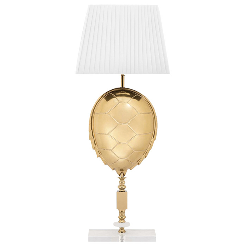 Настольная Лампа Table Lamp Turtle Белый Глянцевое золото Настольная Лампа Table Lamp Turtle Белый Глянцевое золото в Челябинске | Loft Concept