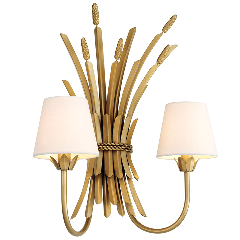 Бра Eichholtz Wall Lamp Bonheur Латунь Белый Бра Eichholtz Wall Lamp Bonheur Латунь Белый в Челябинске | Loft Concept