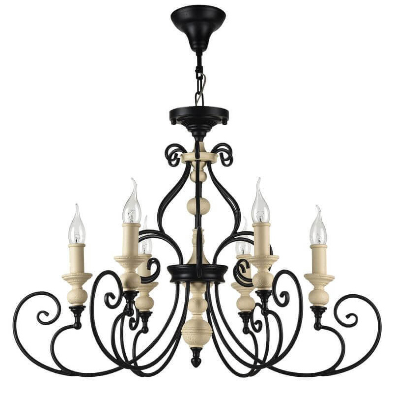 Люстра Mocenigo Chandelier Черный Бежевый Люстра Mocenigo Chandelier Черный Бежевый в Челябинске | Loft Concept