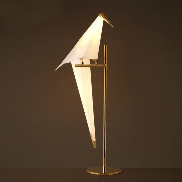 Настольная лампа Origami Bird Table Lamp Золотой Бежево-серый Настольная лампа Origami Bird Table Lamp Золотой Бежево-серый в Челябинске | Loft Concept