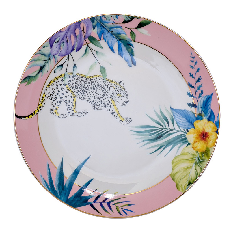Тарелка NATURE Guepard pink Мульти Тарелка NATURE Guepard pink Мульти в Челябинске | Loft Concept