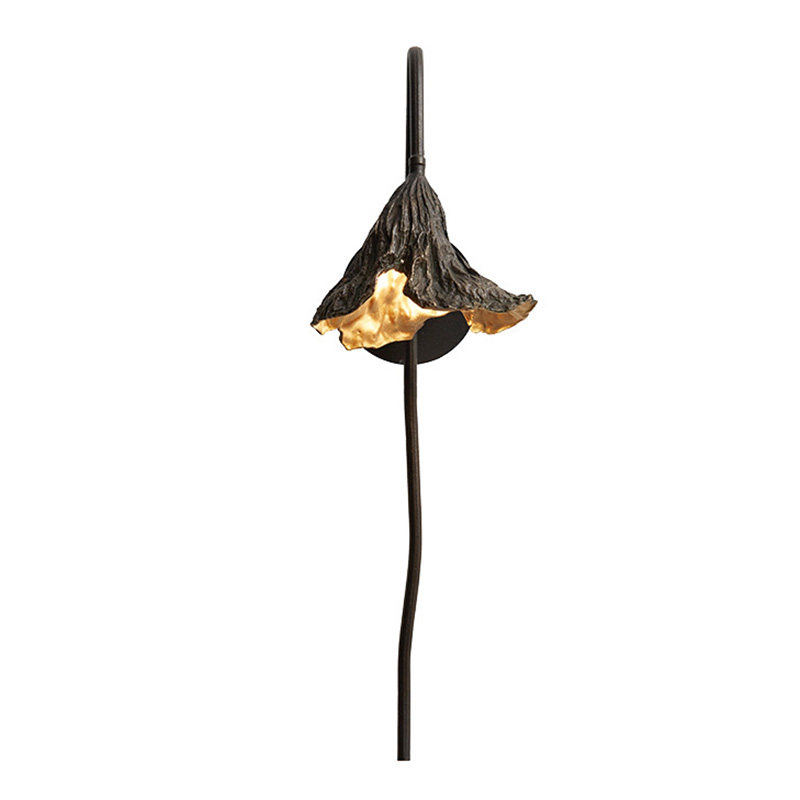 Настенный светильник Увядший Лотос Withering Lotus Lamp I Золотой Темная бронза Настенный светильник Увядший Лотос Withering Lotus Lamp I Золотой Темная бронза в Челябинске | Loft Concept