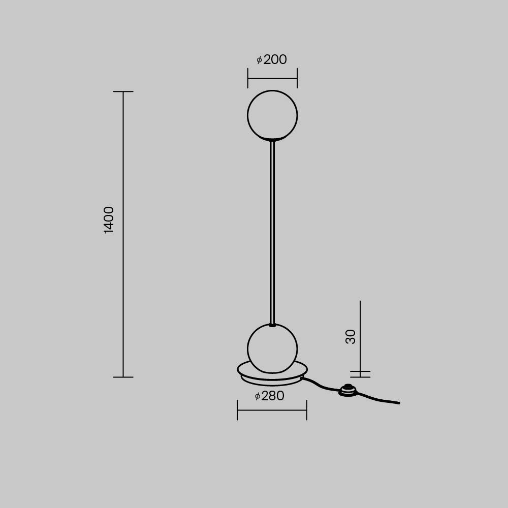 Напольный торшер светодионый Twins 3000К 20Вт в Челябинске