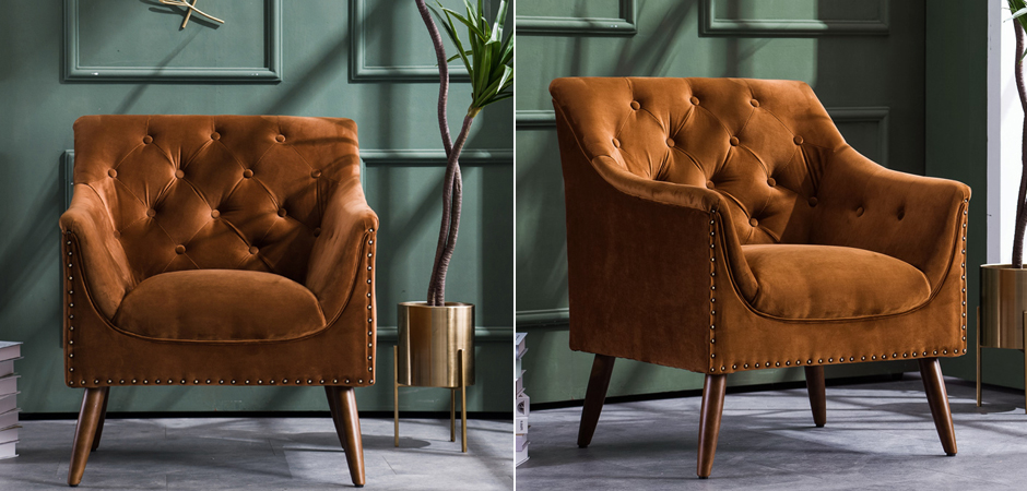 Кресло Terracotta Velvet Armchair Кресло Terracotta Velvet Armchair - Loft-Concept в Челябинске