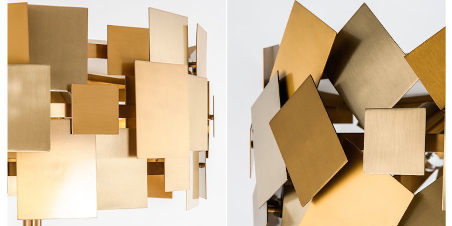Торшер Gold Plate Floor Lamp Торшер Gold Plate Floor Lamp - Loft-Concept в Челябинске