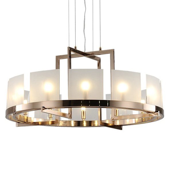 Люстра Powell and bonnell Halo Chandelier Белый Розовое золото Люстра Powell and bonnell Halo Chandelier Белый Розовое золото в Челябинске | Loft Concept