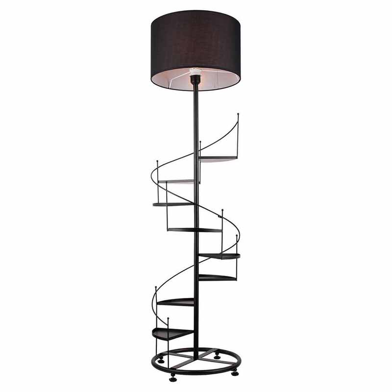Торшер Spiral Staircase Floor Lamp Black Черный в Челябинске | Loft Concept 