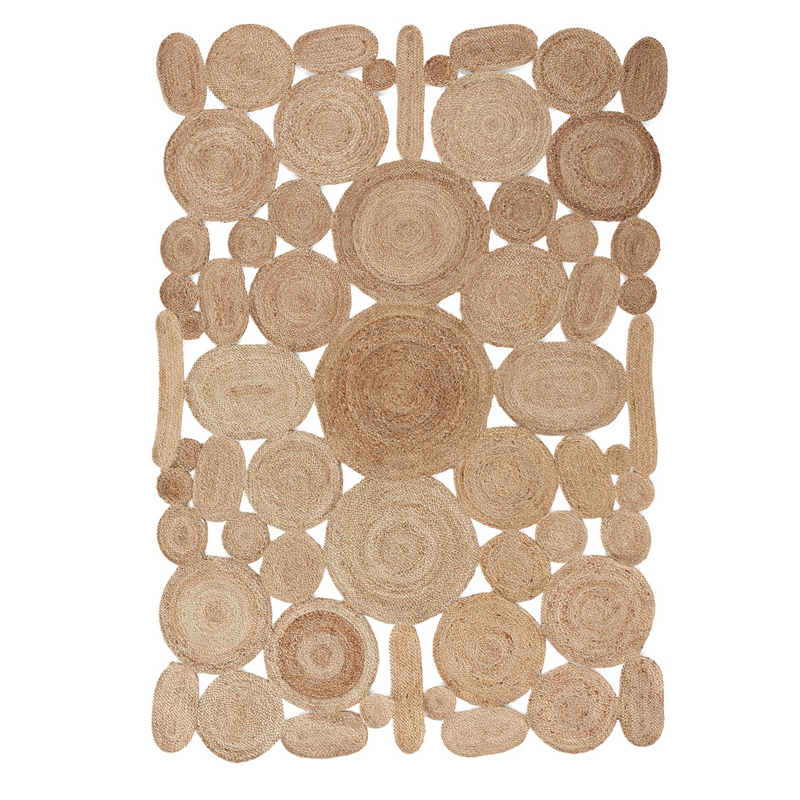 Ковер Carpet Jute Circles 100% джут Бежевый Ковер Carpet Jute Circles 100% джут Бежевый в Челябинске | Loft Concept