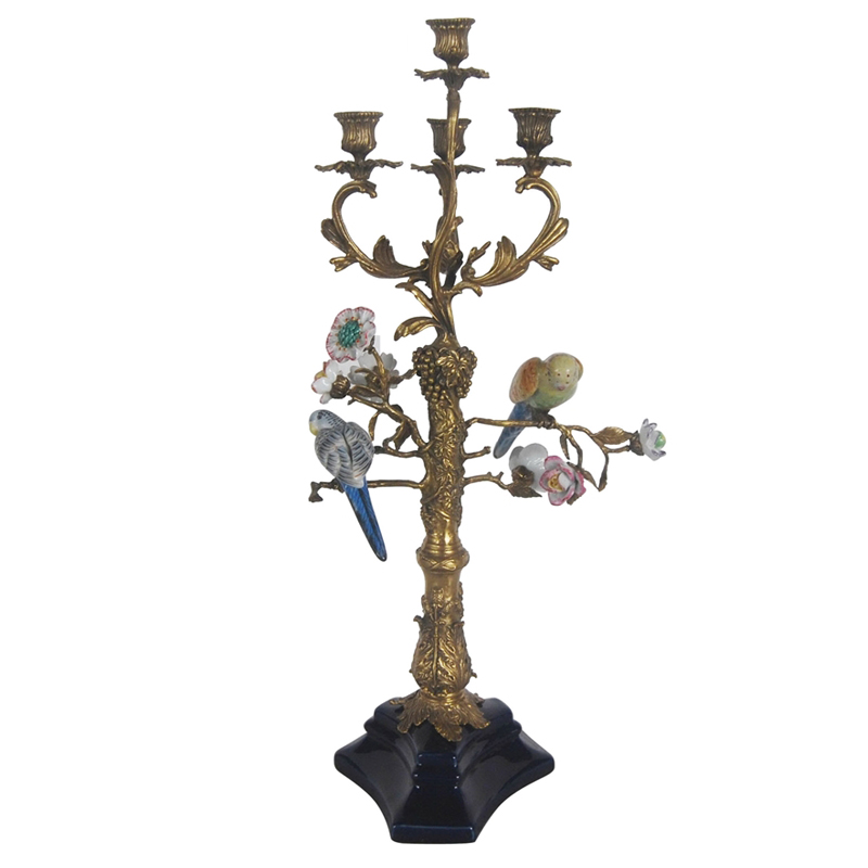 Подсвечник Parrots on a Bronze Tree Candlestick Бронза Мульти Подсвечник Parrots on a Bronze Tree Candlestick Бронза Мульти в Челябинске | Loft Concept