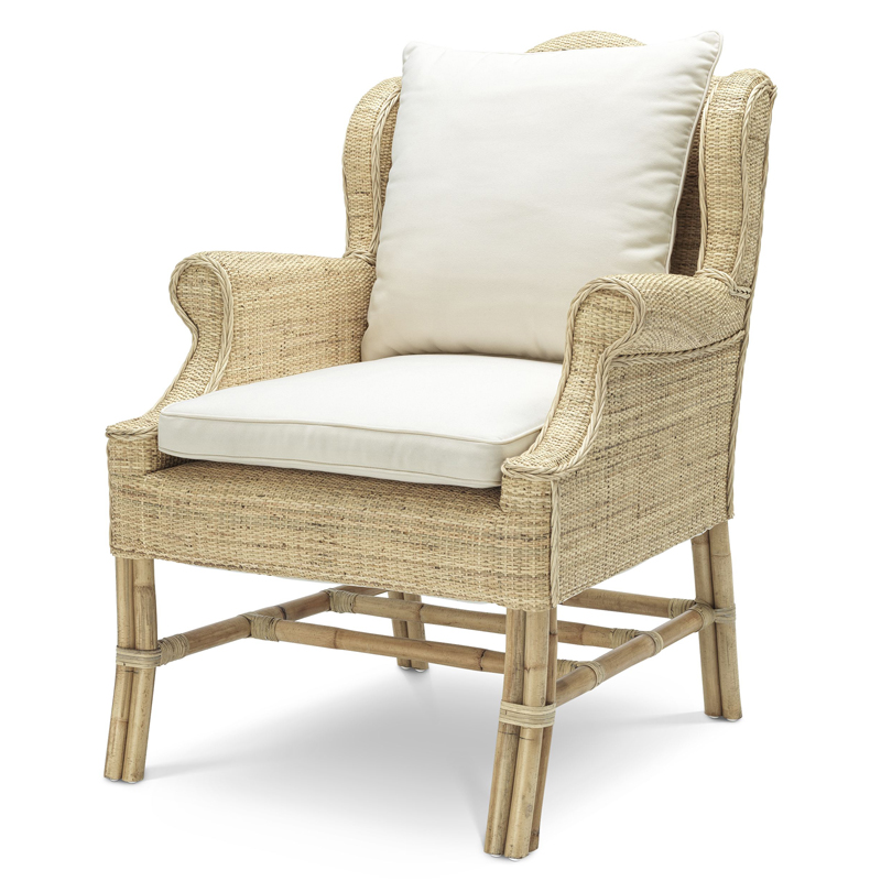 Кресло Eichholtz Chair Porto Ercole Бежевый Кремовый Кресло Eichholtz Chair Porto Ercole Бежевый Кремовый в Челябинске | Loft Concept