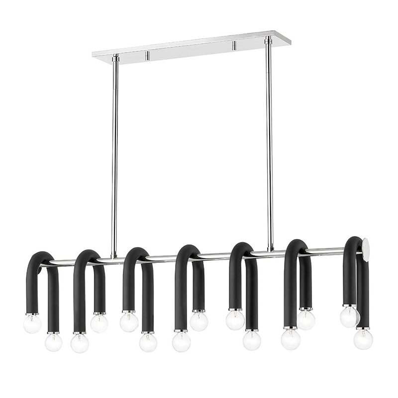 Люстра Paulson floppy chandelier chrome Черный Хром Люстра Paulson floppy chandelier chrome Черный Хром в Челябинске | Loft Concept