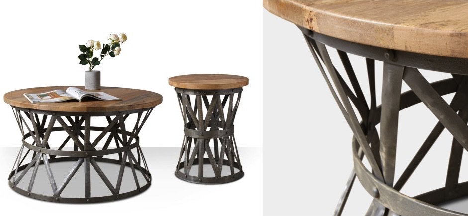 Журнальный стол Industrial Rust Barrel 80 Table Журнальный стол Industrial Rust Barrel 80 Table - Loft-Concept в Челябинске