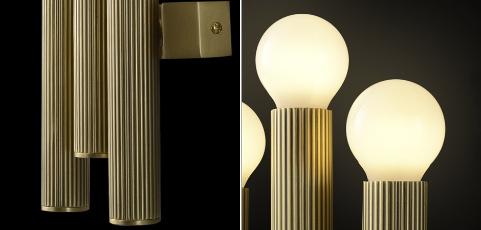 Бра Corrugated Brass Wall Lamp Бра Corrugated Brass Wall Lamp - Loft-Concept в Челябинске