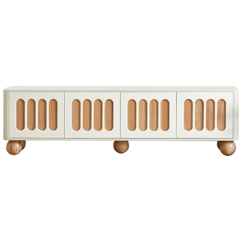 ТВ-тумба Neha Wooden Forms TV Stand Молочный Древесина ТВ-тумба Neha Wooden Forms TV Stand Молочный Древесина в Челябинске | Loft Concept