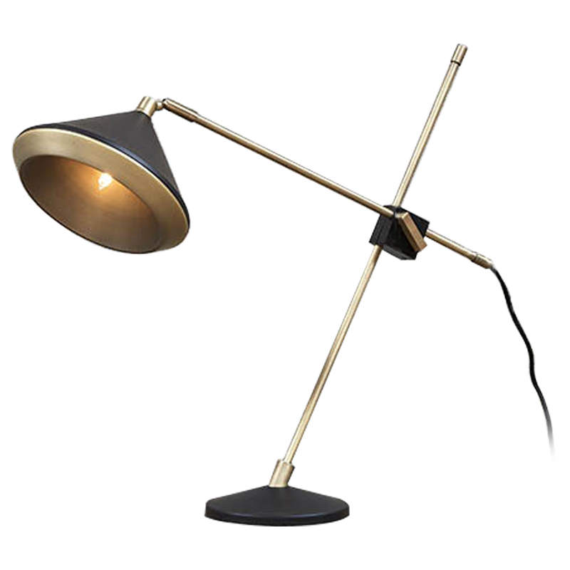 Настольная лампа Bert Frank Table Lamp Черный Золотой Настольная лампа Bert Frank Table Lamp Черный Золотой в Челябинске | Loft Concept