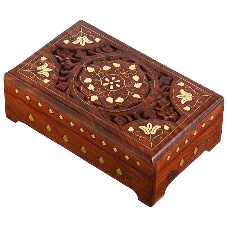 Шкатулка Pallvi Indian Inlay Box Коричневый Шкатулка Pallvi Indian Inlay Box Коричневый в Челябинске | Loft Concept