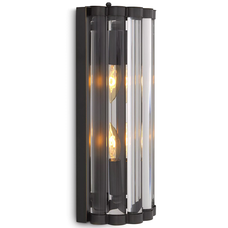 Бра Eichholtz Wall Lamp Amalfi S Bronze Темная бронза Прозрачное Стекло Бра Eichholtz Wall Lamp Amalfi S Bronze Темная бронза Прозрачное Стекло в Челябинске | Loft Concept
