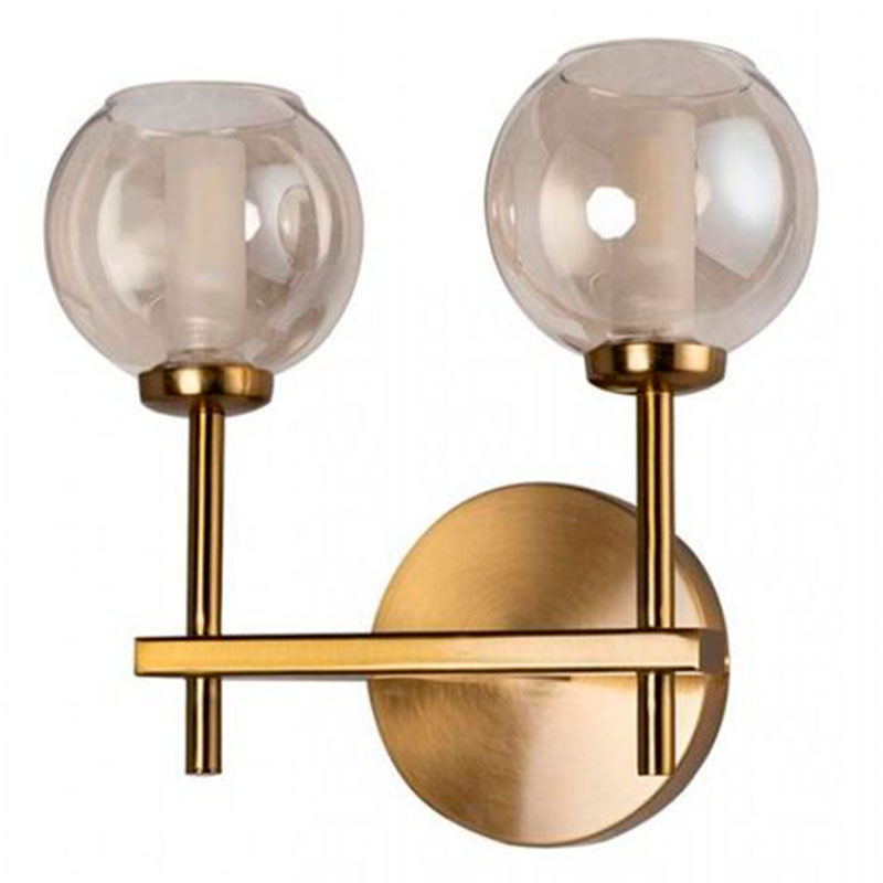 Бра RH Boule de Cristal Double Wall Lamp amber Gold Золотой Амбре янтарь Бра RH Boule de Cristal Double Wall Lamp amber Gold Золотой Амбре янтарь в Челябинске | Loft Concept