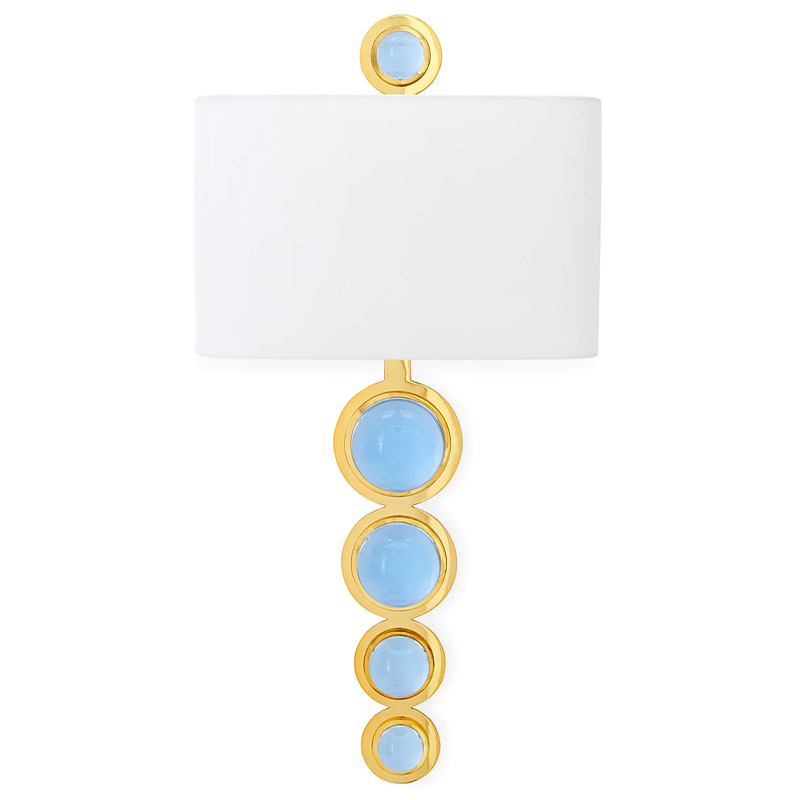 Бра GLOBO SCONCE Jonathan Adler Белый Голубой Золотой Бра GLOBO SCONCE Jonathan Adler Белый Голубой Золотой в Челябинске | Loft Concept