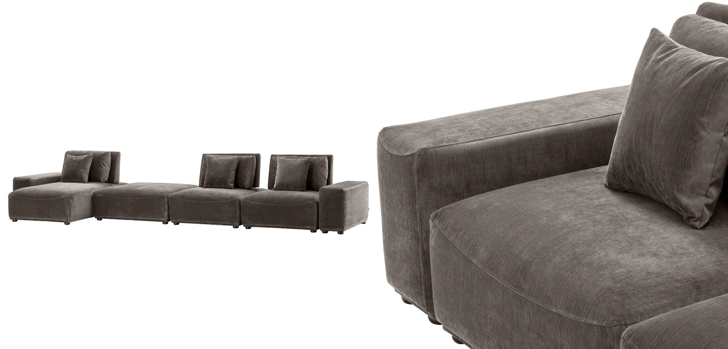 Диван Eichholtz Sofa Mondial Lounge grey - фото