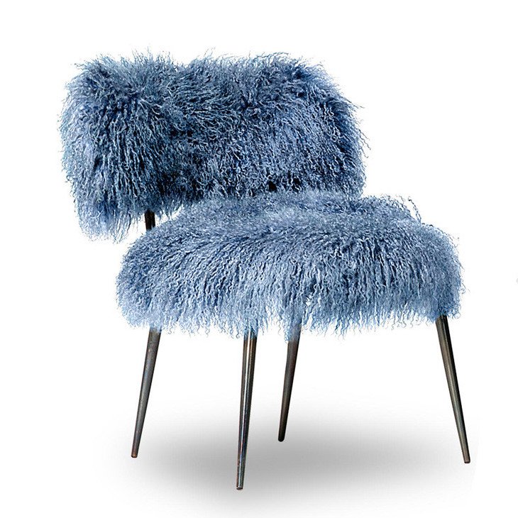 Стул Baxter Nepal Fauteuil Сапфирово-синий Темная бронза Стул Baxter Nepal Fauteuil Сапфирово-синий Темная бронза в Челябинске | Loft Concept