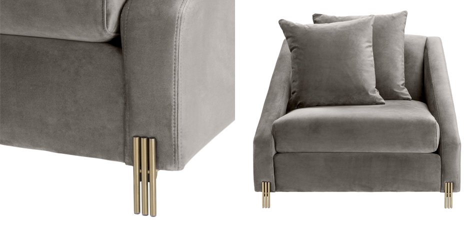 Кресло Eichholtz Chair Candice grey Кресло Eichholtz Chair Candice grey - Loft-Concept в Челябинске