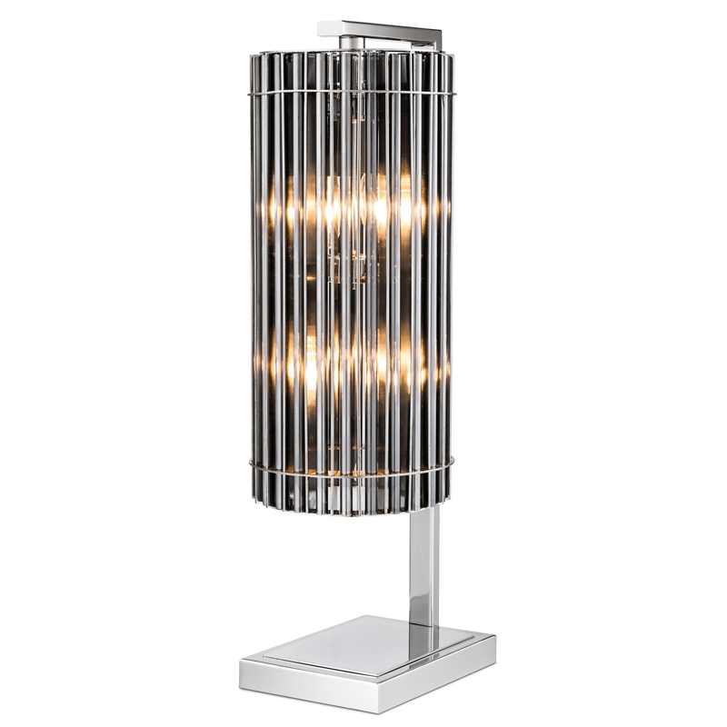 Настольная лампа Eichholtz Table Lamp Pimlico Nickel Никель Стекло Смок Настольная лампа Eichholtz Table Lamp Pimlico Nickel Никель Стекло Смок в Челябинске | Loft Concept