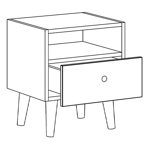 Прикроватная тумба с изображением на ящике Elise Nightstand в Челябинске
