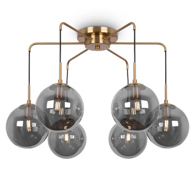 Потолочная люстра Benigno Chandelier Золотой Прозрачный (Transparent) Черный Потолочная люстра Benigno Chandelier Золотой Прозрачный (Transparent) Черный в Челябинске | Loft Concept