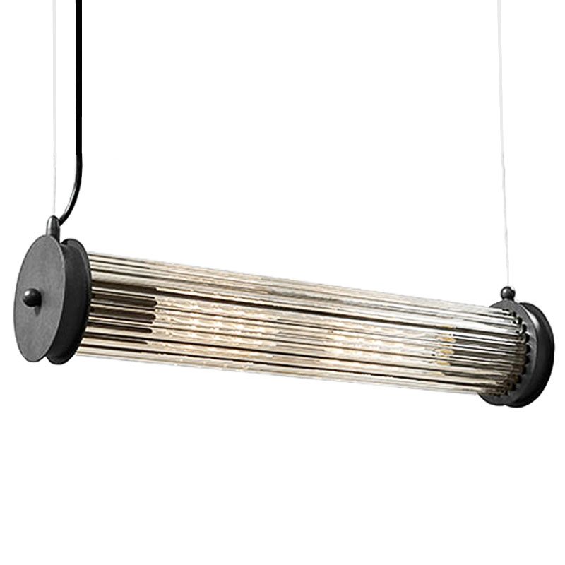 Подвесной светильник Glass TUBE Pendant Black Черный Прозрачный Подвесной светильник Glass TUBE Pendant Black Черный Прозрачный в Челябинске | Loft Concept