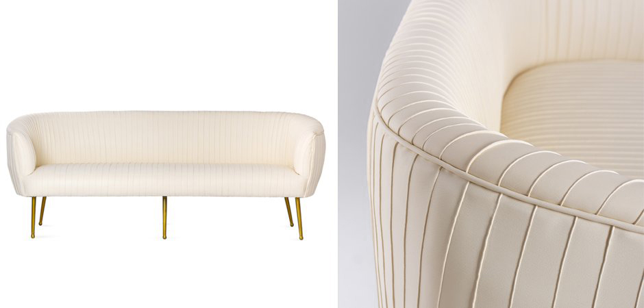 Софа Souffle Settee Leather ivory leather Софа Souffle Settee Leather ivory leather - Loft-Concept в Челябинске